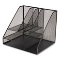 TRU RED Wire Mesh Combination Organizer, Vertical/Horizontal, 8 Sections, Letter-Size, 12 x 12 x 13.97, Matte Black (24402452)