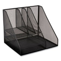 TRU RED Wire Mesh Combination Organizer, Vertical/Horizontal, 8 Sections, Letter-Size, 12 x 12 x 13.97, Matte Black (24402452)