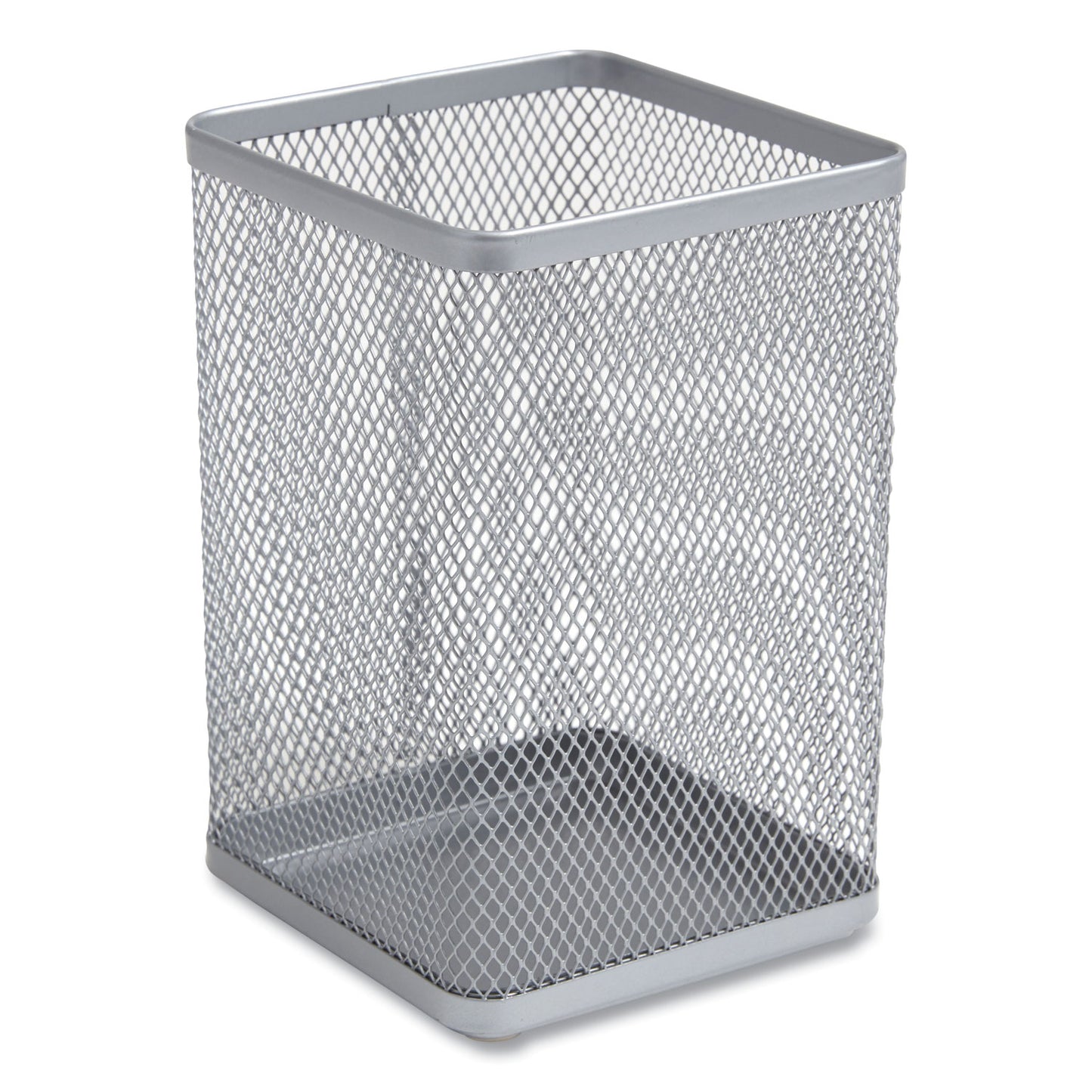 TRU RED Wire Mesh Jumbo Pencil Holder, 4.33 x 4.33 x 6.69, Silver (24402486)
