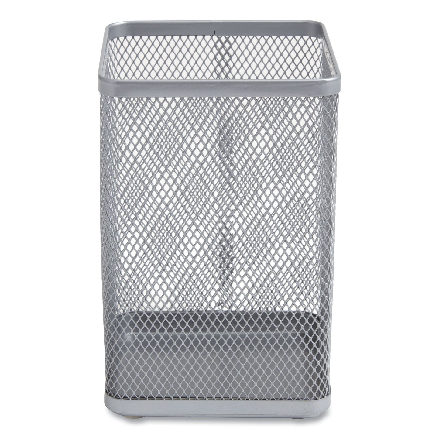 TRU RED Wire Mesh Jumbo Pencil Holder, 4.33 x 4.33 x 6.69, Silver (24402486)