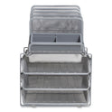 TRU RED All-in-One Wire Mesh Organizer, 10 Sections, Letter-Size, 11.61 x 13.11 x 8.86, Silver (24402498)