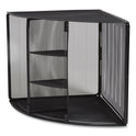 TRU RED Wire Mesh Corner Organizer, Four Sections, 5.28 x 14.17 x 19.37, Black (24404806)