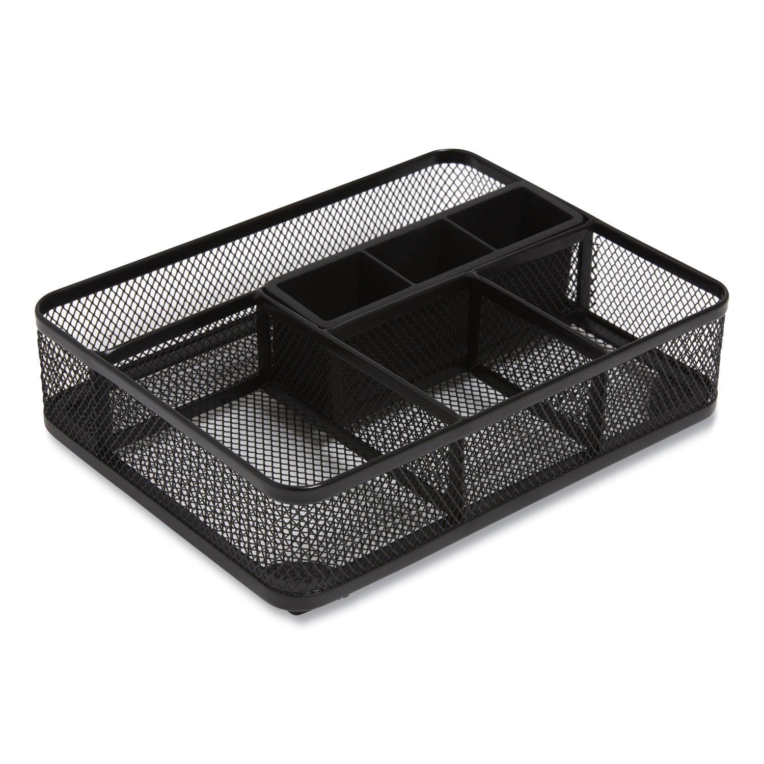 TRU RED Mesh Drawer Organizer, Seven Compartment, 9.76 x 7.48 x 2.68, Black (24402495)