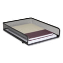 TRU RED Front-Load Stackable Wire Mesh Document Tray, 1 Section, Letter-Size, 9.37 x 12.48 x 2.32, Matte Black (24402469)