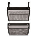 TRU RED Wire Mesh Wall File, 2 Sections, Letter Size, 14.37" x 3.34", Black (24402445)