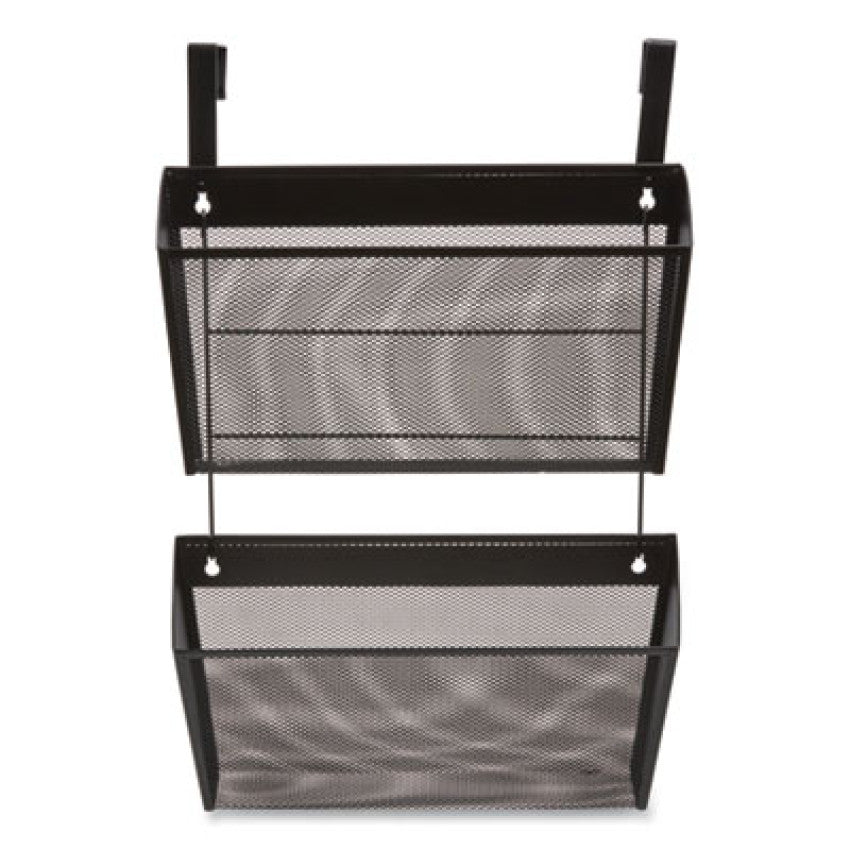 TRU RED Wire Mesh Wall File, 2 Sections, Letter Size, 14.37" x 3.34", Black (24402445)