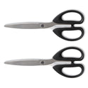 TRU RED Stainless Steel Scissors, 7" Long, 2.64" Cut Length, Straight Assorted Color Handles, 2/Pack (24380518)