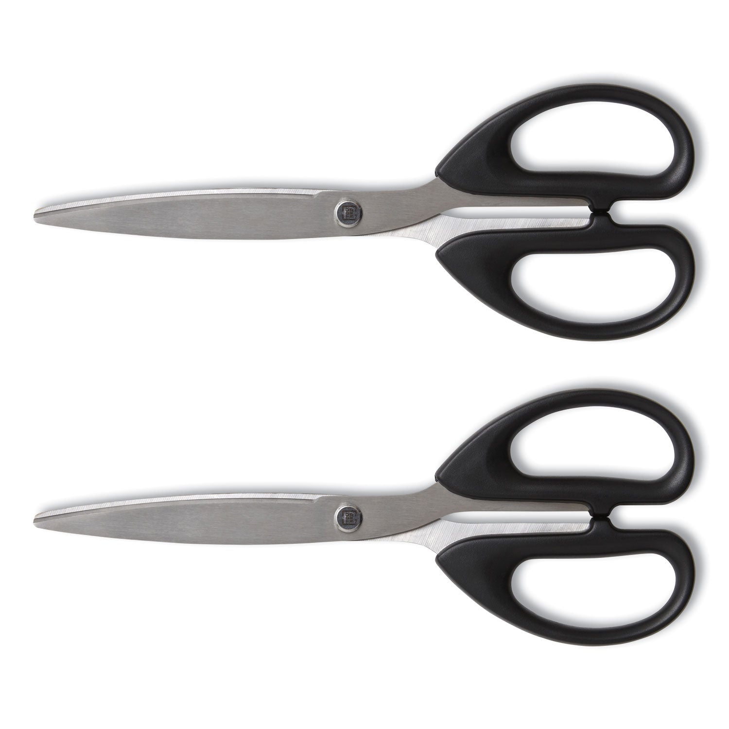 TRU RED Stainless Steel Scissors, 7" Long, 2.64" Cut Length, Straight Assorted Color Handles, 2/Pack (24380518)