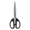 TRU RED Ambidextrous Stainless Steel Scissors, 8" Long, 3.86" Cut Length, Straight Symmetrical Black Handle, 2/Pack (24380517)