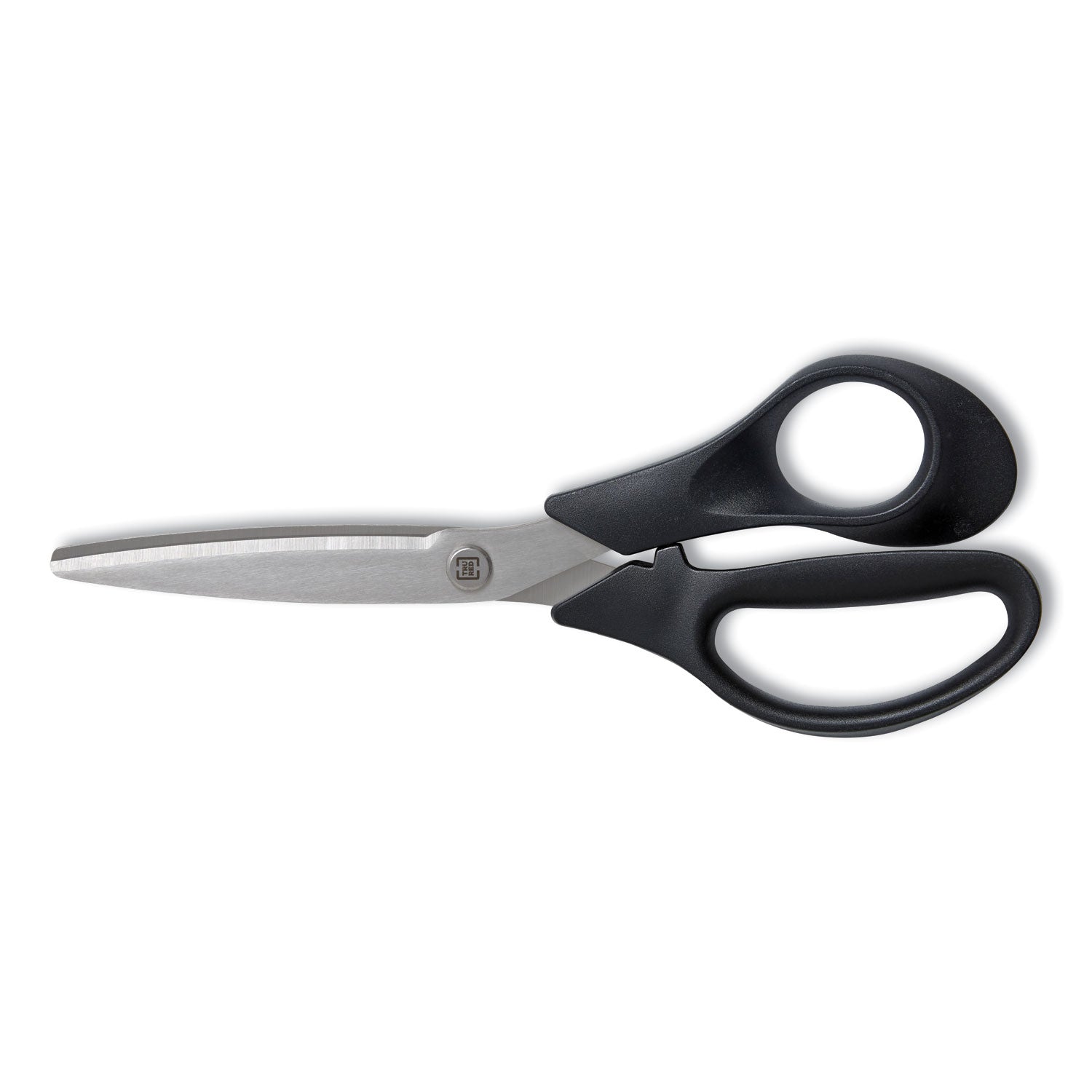 TRU RED Stainless Steel Scissors, 8" Long, 3.58" Cut Length, Straight Assorted Color Handles, 2/Pack (24380494)