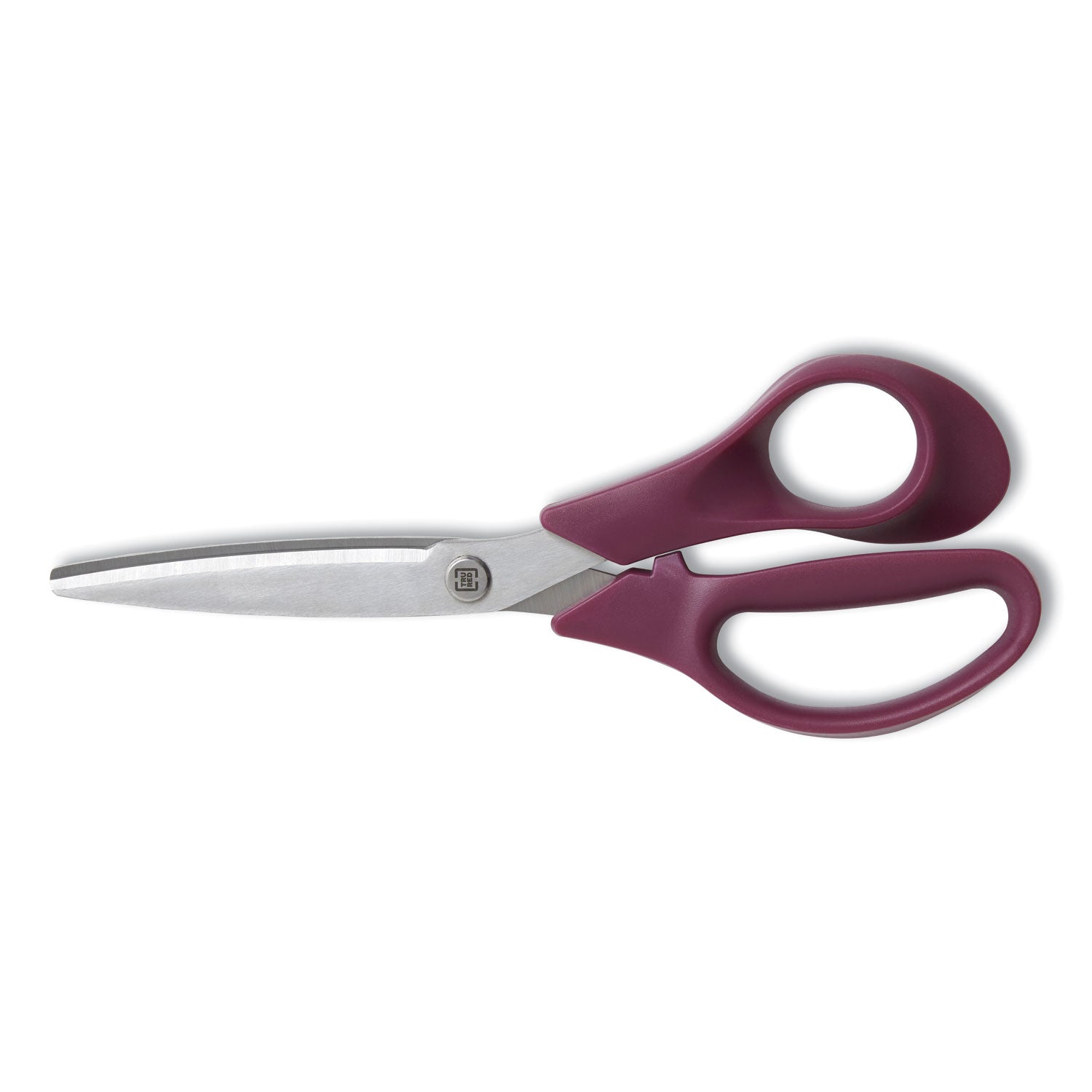 TRU RED Stainless Steel Scissors, 8" Long, 3.58" Cut Length, Straight Purple Handle (24380504)