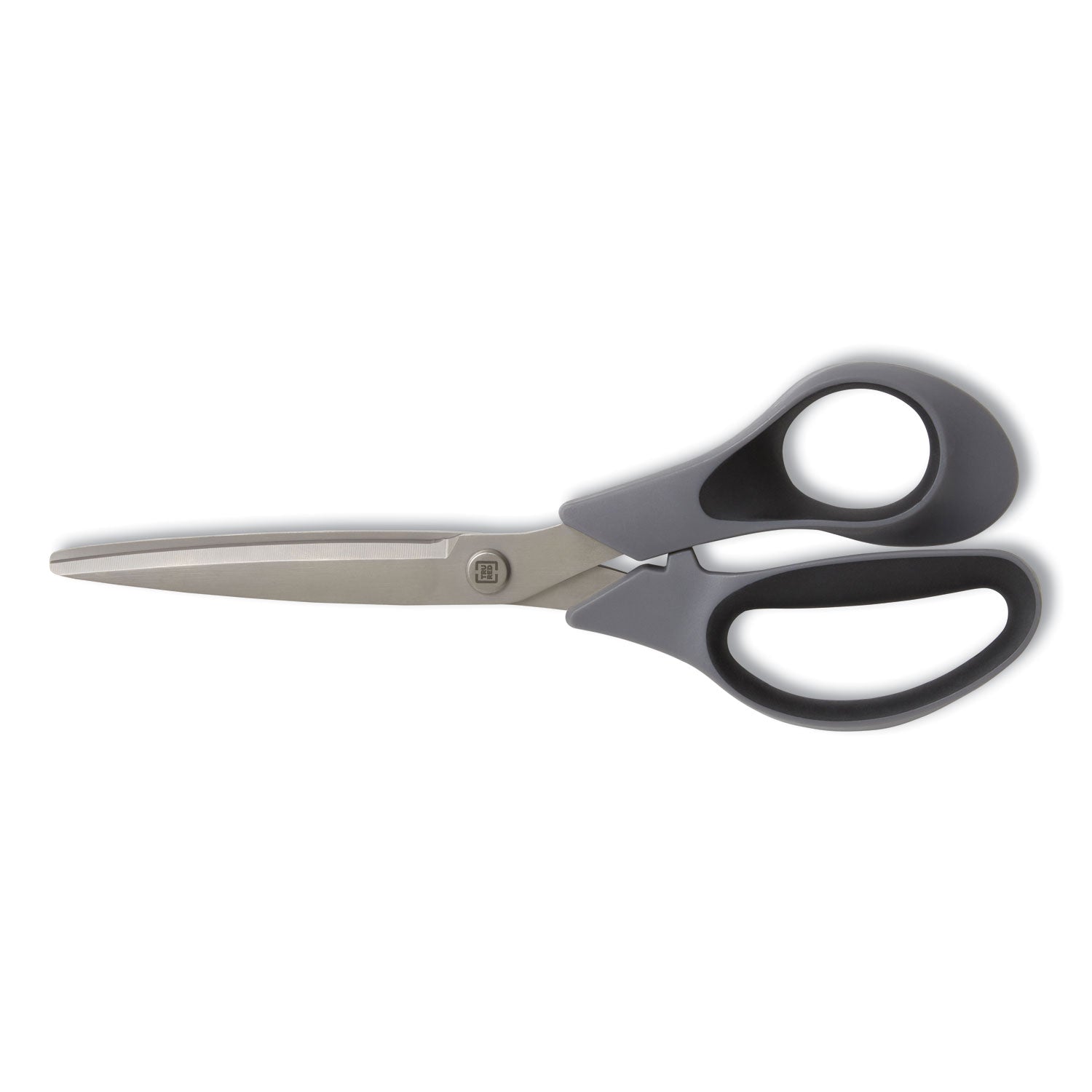 TRU RED Non-Stick Titanium-Coated Scissors, 8" Long, 3.86" Cut Length, Straight Gray/Black Handle, Gun-Metal Gray Blades (24380509)