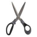 TRU RED Non-Stick Titanium-Coated Scissors, 8" Long, 3.86" Cut Length, Straight Gray/Black Handle, Gun-Metal Gray Blades, 2/Pack (24380514)