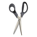 TRU RED Non-Stick Titanium-Coated Scissors, 8" Long, 3.86" Cut Length, Straight Gray/Black Handle, Gun-Metal Gray Blades, 2/Pack (24380514)