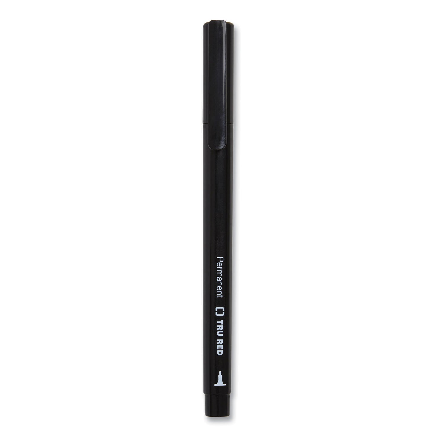 TRU RED Permanent Marker, Tank-Style, Medium Chisel Tip, Black, 5/Pack (24376594)