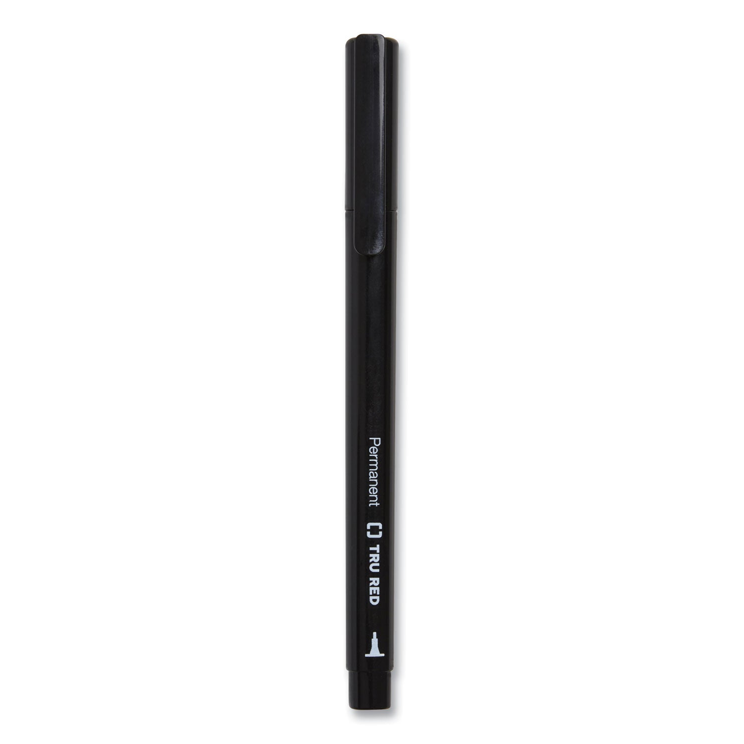 TRU RED Permanent Marker, Tank-Style, Medium Chisel Tip, Black, 5/Pack (24376594)