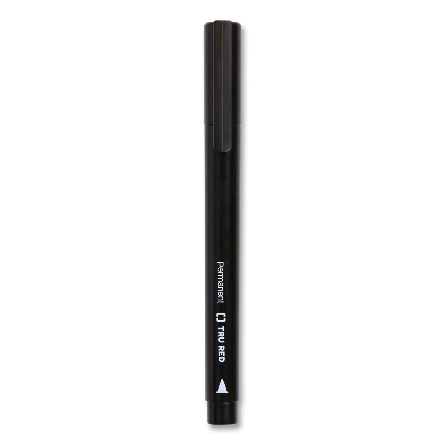TRU RED Permanent Marker, Tank-Style, Medium Chisel Tip, Black, Dozen (24376654)