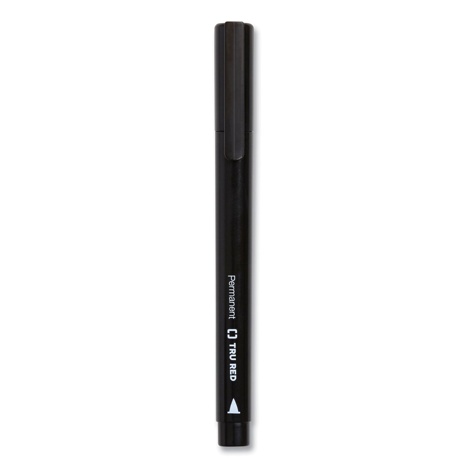 TRU RED Permanent Marker, Tank-Style, Medium Chisel Tip, Black, Dozen (24376654)