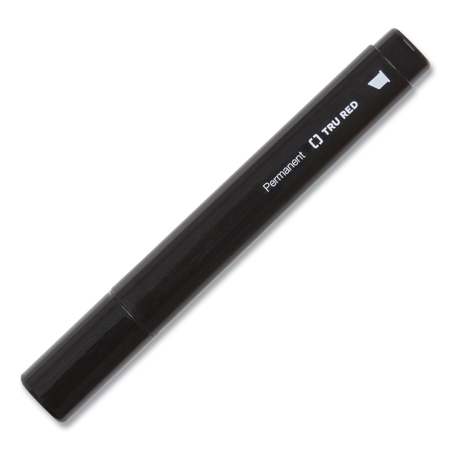 TRU RED Permanent Marker, Tank-Style, Medium Chisel Tip, Black, 36/Pack (24376642)