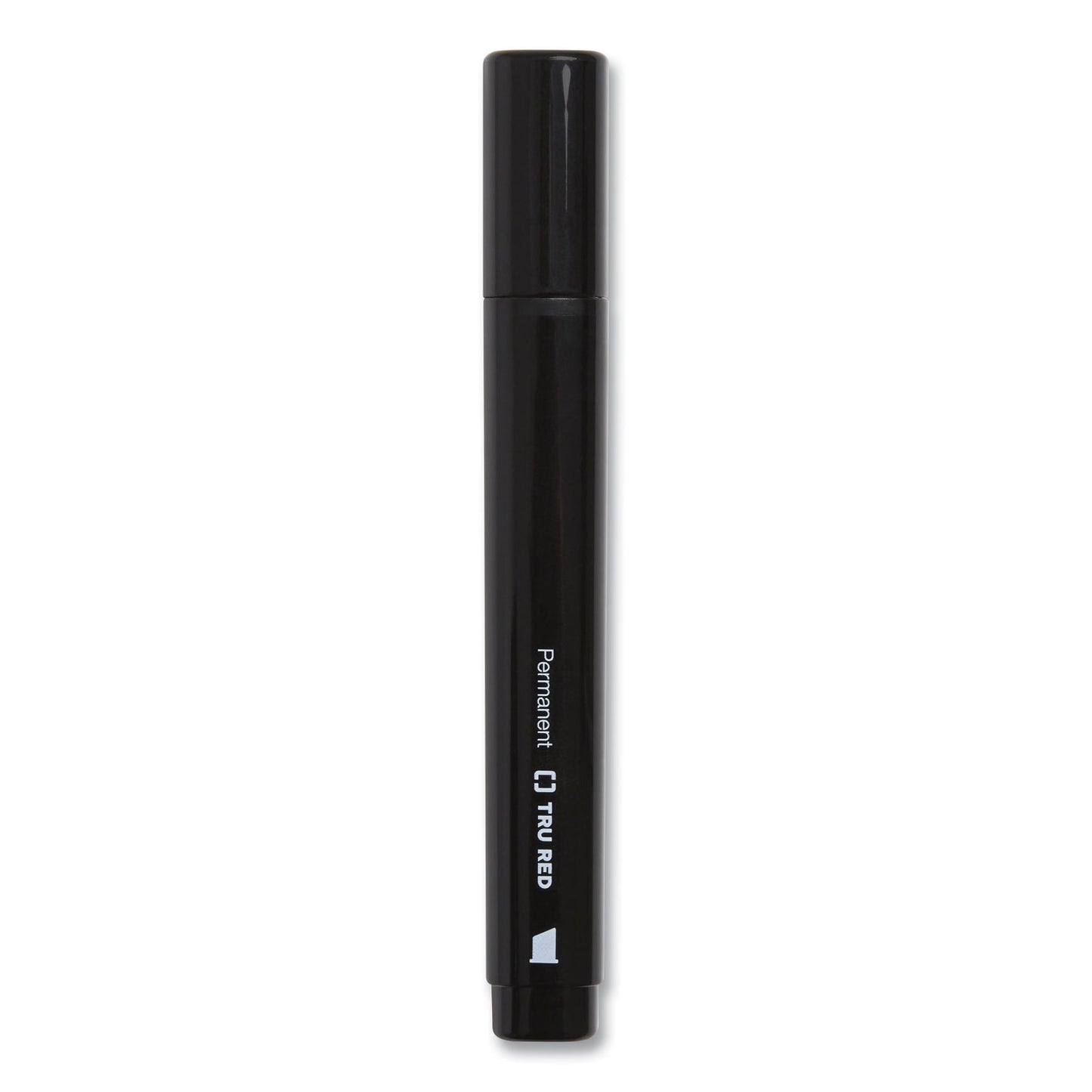 TRU RED Permanent Marker, Tank-Style, Medium Chisel Tip, Black, 36/Pack (24376642)