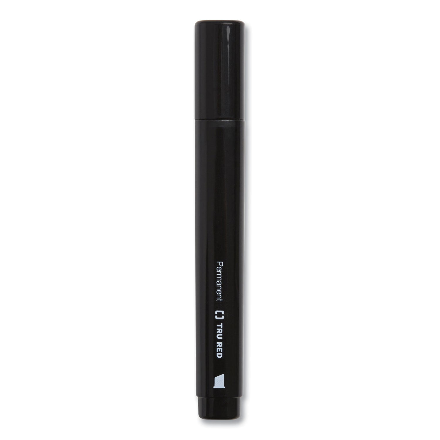 TRU RED Permanent Marker, Tank-Style, Medium Chisel Tip, Black, 36/Pack (24376642)