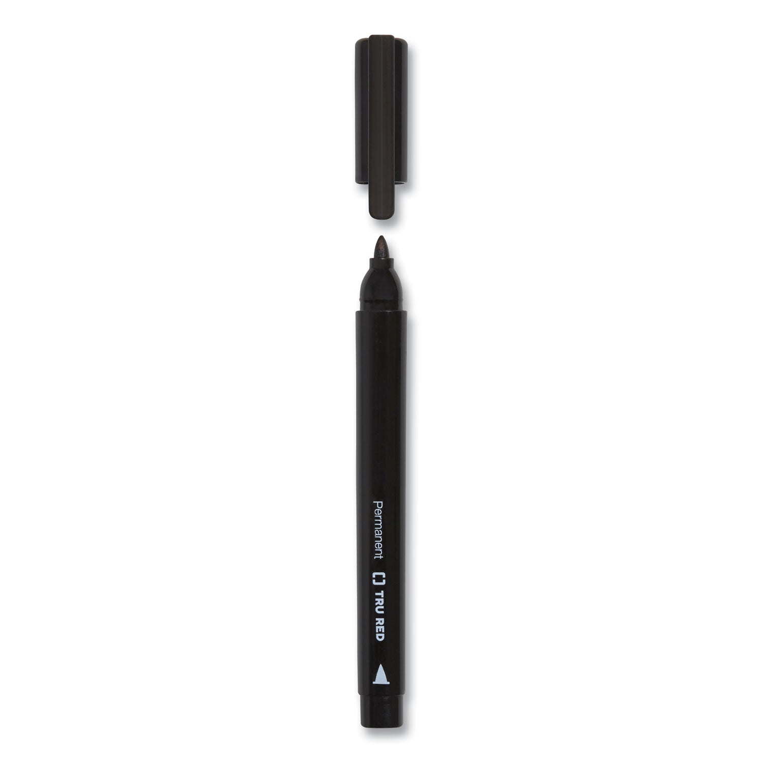 TRU RED Permanent Marker, Pen-Style, Fine Bullet Tip, Black, 36/Pack (24376667)