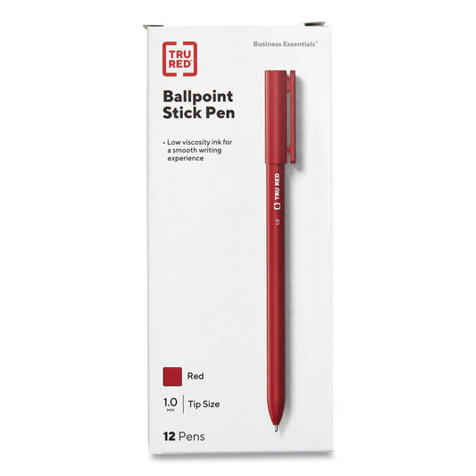 TRU RED Quick Dry Gel Pen, Stick, Fine 0.5 mm, Black Ink, Black Barrel, 5/Pack (24377033)