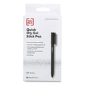 TRU RED Quick Dry Gel Pen, Stick, Fine 0.5 mm, Black Ink, Black Barrel, Dozen (24377030)