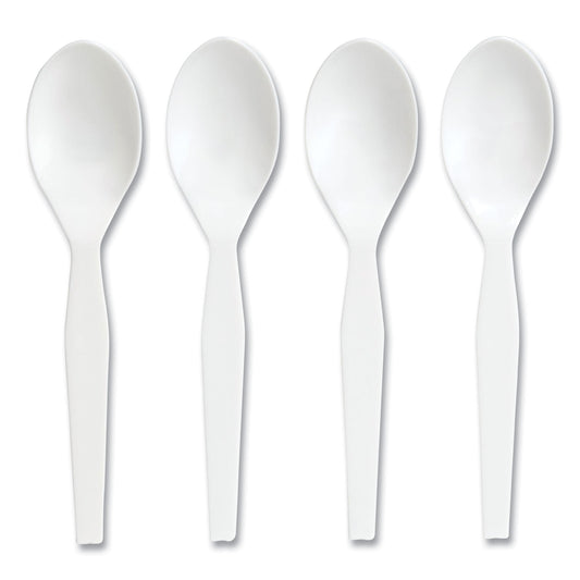 Perk Eco-ID Mediumweight Compostable Cutlery, Teaspoon, White, 300/Pack (24394118)