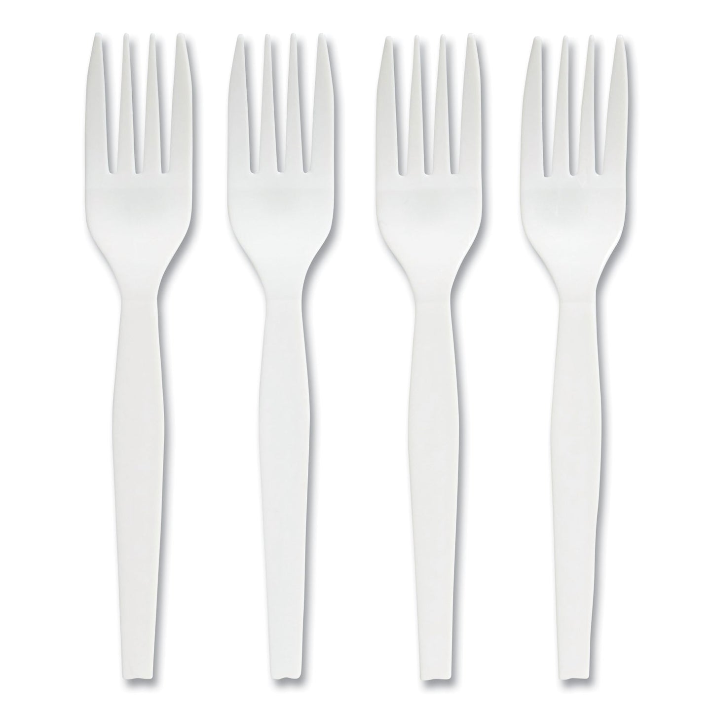 Perk Eco-ID Mediumweight Compostable Cutlery, Fork, White, 300/Pack (24394114)