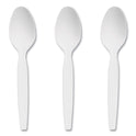 Perk Heavyweight Plastic Cutlery, Teaspoon, White, 100/Pack (24390995)