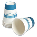 Perk Paper Hot Cups, 12 oz, White/Blue, 50/Pack (24375253)