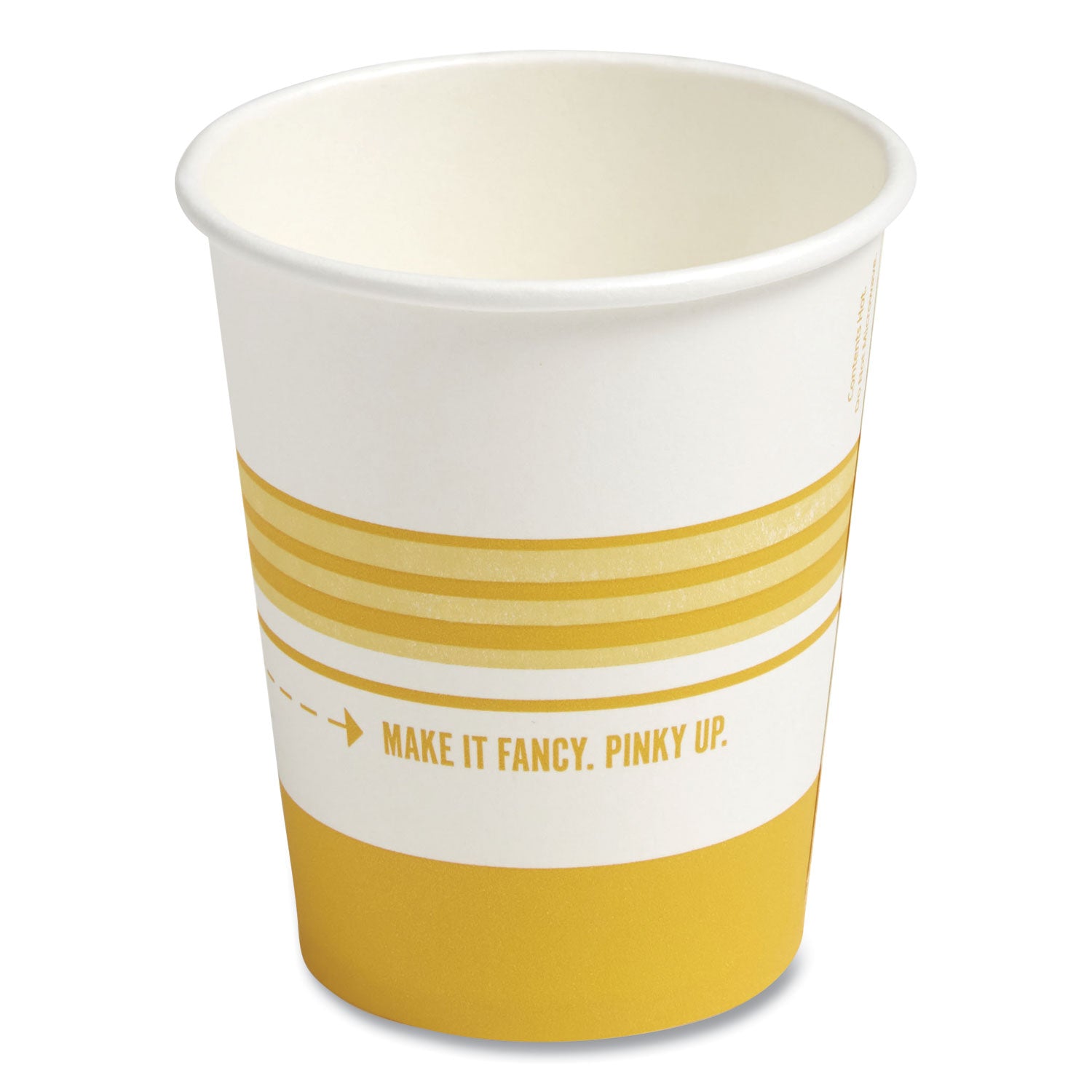 Perk Paper Hot Cups, 16 oz, White/Orange, 50/Pack (24375266)