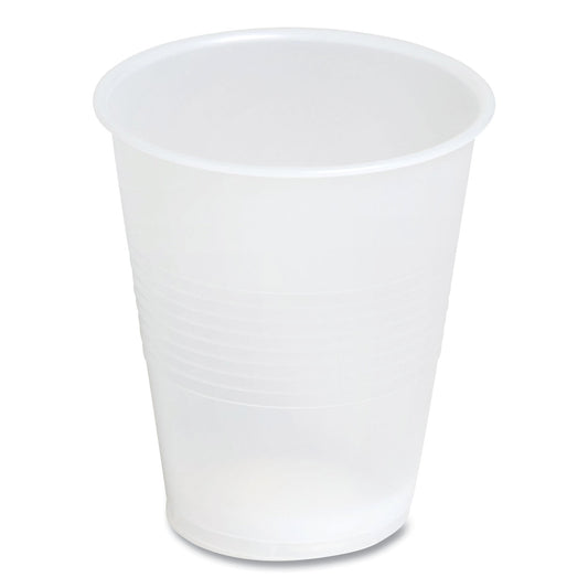 Perk Plastic Cold Cups, 7 oz, Clear, 100/Pack (24393963)