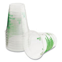 Perk Eco-ID Compostable PLA Corn Plastic Cold Cups, 12 oz, Clear/Green, 50/Pack, 6 Packs/Carton (24394121)
