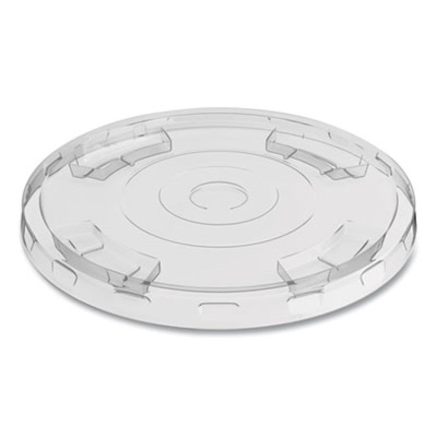 Perk Compostable Straw Slot Plastic Cold Cup Lids, Fits 12 oz, 16 oz Cold Cups, Clear, 500/Pack (24394125)