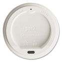 Perk Compostable Plastic Hot Cup Lids, Fits 10 oz , 12 oz, 16 oz Cups, White, 50/Pack (24394129)