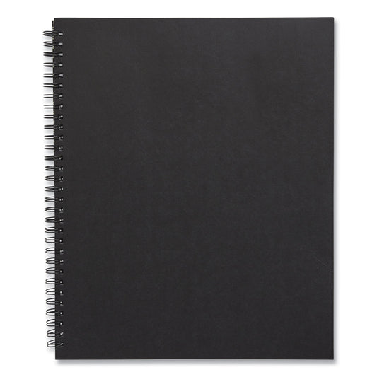 TRU RED Wirebound Soft-Cover Business-Meeting Journal, 1-Subject, Meeting-Minutes/Notes Format, Black Cover, (80) 11 x 8.5 Sheets (24377312)