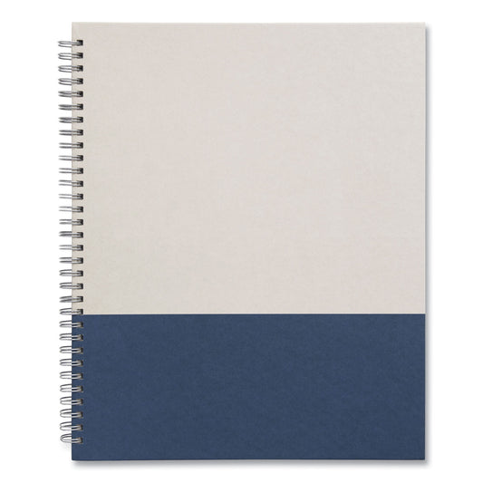 TRU RED Wirebound Hardcover Notebook, 1-Subject, Narrow Rule, Gray/Blue Cover, (80) 11 x 8.5 Sheets (24383520)