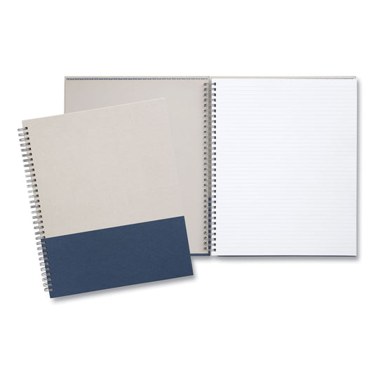 TRU RED Wirebound Hardcover Notebook, 1-Subject, Narrow Rule, Gray/Blue Cover, (80) 11 x 8.5 Sheets (24383520)