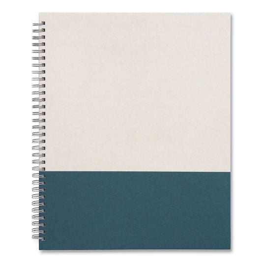 TRU RED Wirebound Hardcover Notebook, 1-Subject, Narrow Rule, Gray/Teal Cover, (80) 11 x 8.5 Sheets (24383517)