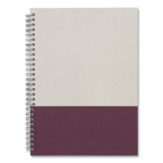 TRU RED Wirebound Hardcover Notebook, 1-Subject, Narrow Rule, Gray/Purple Cover, (80) 9.5 x 6.5 Sheets (24383522)