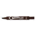 Avery MARKS A LOT Large Desk-Style Permanent Marker, Broad Chisel Tip, Brown, Dozen (8881) (08881)