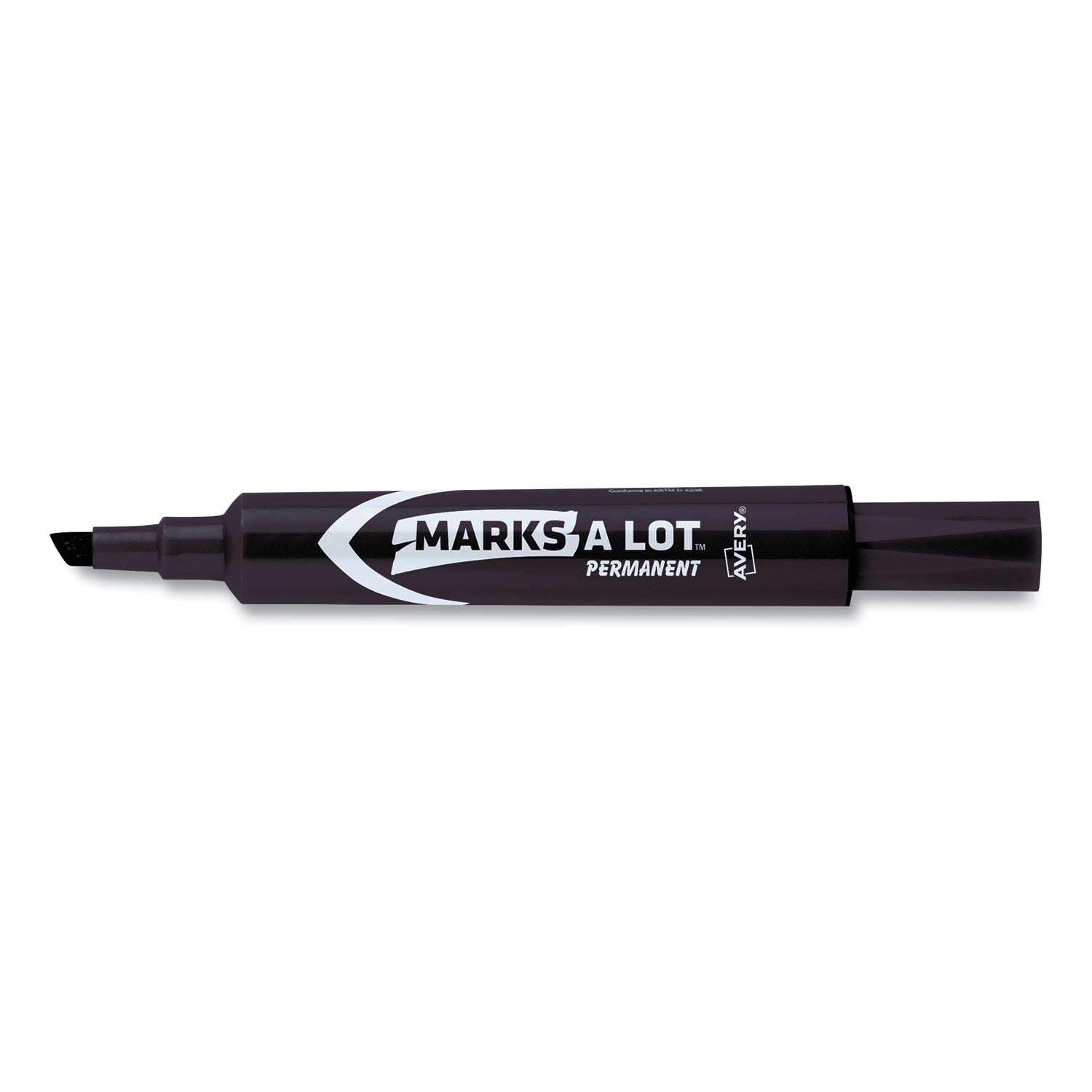 Avery MARKS A LOT Regular Desk-Style Permanent Marker, Broad Chisel Tip, Black, Dozen (7888) (07888)