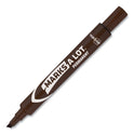 Avery MARKS A LOT Large Desk-Style Permanent Marker, Broad Chisel Tip, Brown, Dozen (8881) (08881)