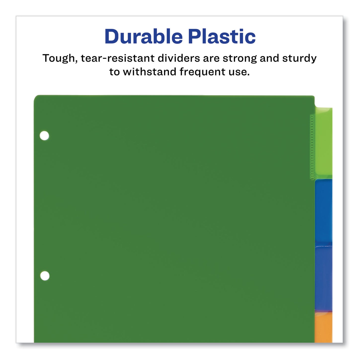 Avery Insertable Big Tab Plastic Dividers, 5-Tab, 11 x 8.5, Assorted, 1 Set (11900)