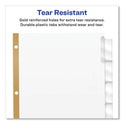 Avery Insertable Big Tab Dividers, 5-Tab, Double-Sided Gold Edge Reinforcing, 11 x 8.5, White, Clear Tabs, 1 Set (11122)