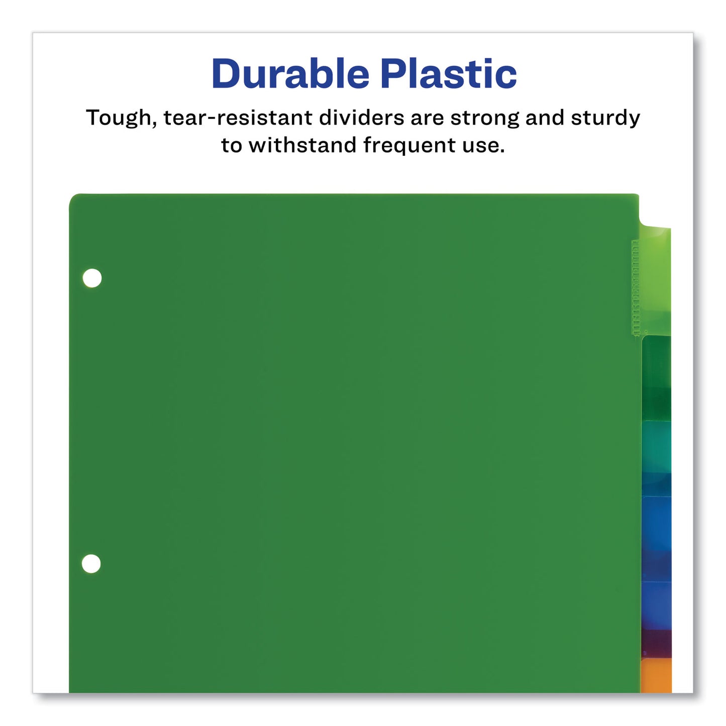 Avery Insertable Big Tab Plastic Dividers, 8-Tab, 11 x 8.5, Assorted, 1 Set (11901)