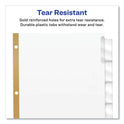 Avery Insertable Big Tab Dividers, 8-Tab, Double-Sided Gold Edge Reinforcing, 11 x 8.5, White, Clear Tabs, 1 Set (11124)