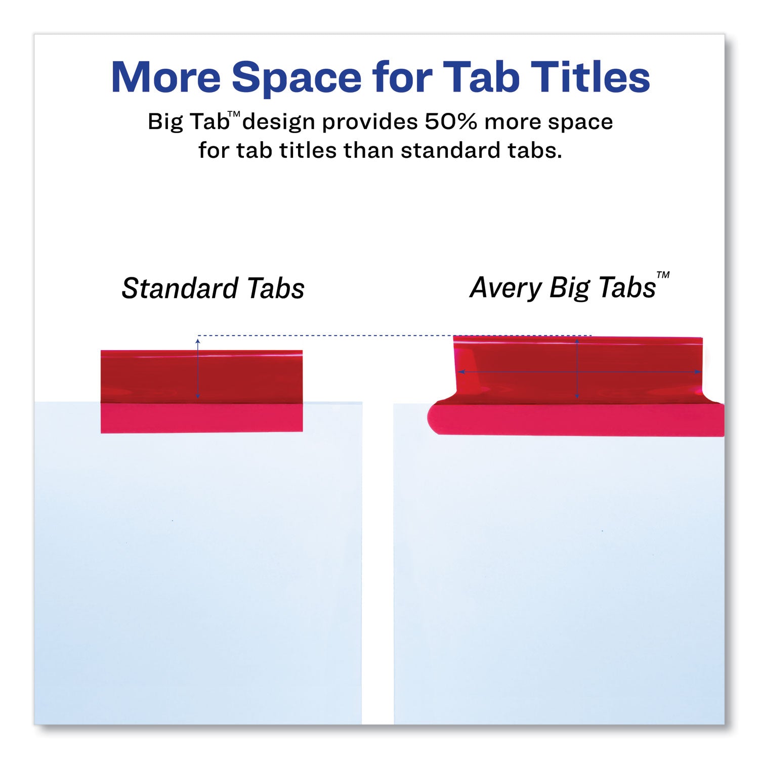 Avery Insertable Big Tab Dividers, 8-Tab, Double-Sided Gold Edge Reinforcing, 11 x 8.5, White, Assorted Tabs, 1 Set (11123)